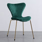 Home Wingback Dining Armless Chairs Indoor Dining Side Chairs with Metal Legs Green 1 Piece Brass Gold Clearhalo ' kitchen&dining_furn' 'Dining Chairs' 'Dining Tables & Seating' 'dining_chair' 'furn' 'furn_dining_chair' 'Furniture' 'furniture_dining_chair' 'Kitchen & Dining Furniture' 'kitchen' 4096378