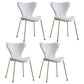 Home Wingback Dining Armless Chairs Indoor Dining Side Chairs with Metal Legs Grey 4 Piece Set Brass Gold Clearhalo ' kitchen&dining_furn' 'Dining Chairs' 'Dining Tables & Seating' 'dining_chair' 'furn' 'furn_dining_chair' 'Furniture' 'furniture_dining_chair' 'Kitchen & Dining Furniture' 'kitchen' 4096410