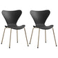 Home Wingback Dining Armless Chairs Indoor Dining Side Chairs with Metal Legs Black 2 Piece Set Brass Gold Clearhalo ' kitchen&dining_furn' 'Dining Chairs' 'Dining Tables & Seating' 'dining_chair' 'furn' 'furn_dining_chair' 'Furniture' 'furniture_dining_chair' 'Kitchen & Dining Furniture' 'kitchen' 4096412