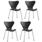 Home Wingback Dining Armless Chairs Indoor Dining Side Chairs with Metal Legs Black 4 Piece Set Silver Clearhalo ' kitchen&dining_furn' 'Dining Chairs' 'Dining Tables & Seating' 'dining_chair' 'furn' 'furn_dining_chair' 'Furniture' 'furniture_dining_chair' 'Kitchen & Dining Furniture' 'kitchen' 4096422