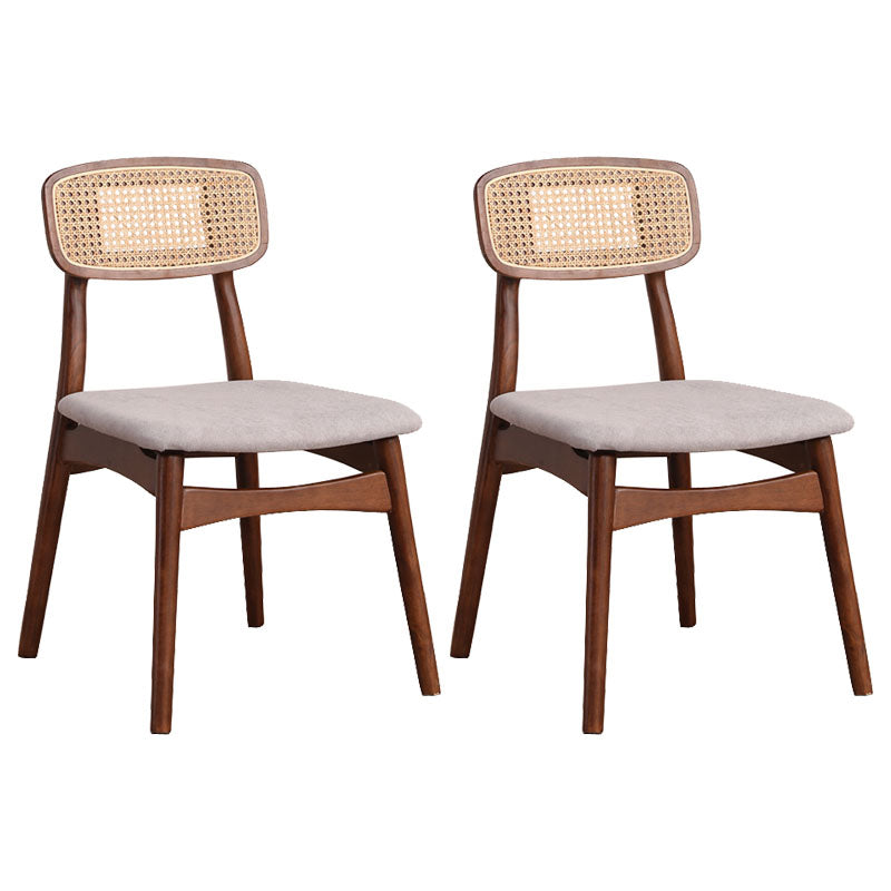 Modern Style Beech Wood Chairs Dining Room Kitchen Open Back Side Chair Set Grey 2 Piece Set Walnut Clearhalo ' kitchen&dining_furn' 'Dining Chairs' 'Dining Tables & Seating' 'dining_chair' 'furn' 'furn_dining_chair' 'Furniture' 'furniture_dining_chair' 'Kitchen & Dining Furniture' 'kitchen' 4096436