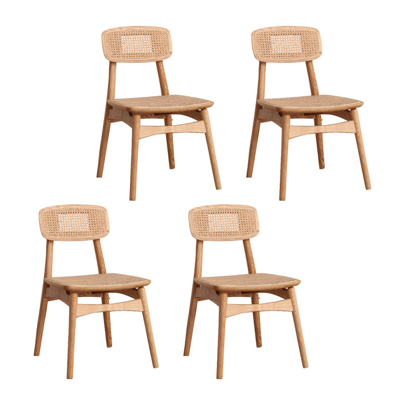 Modern Style Beech Wood Chairs Dining Room Kitchen Open Back Side Chair Set Wood 4 Piece Set Natural Wood Clearhalo ' kitchen&dining_furn' 'Dining Chairs' 'Dining Tables & Seating' 'dining_chair' 'furn' 'furn_dining_chair' 'Furniture' 'furniture_dining_chair' 'Kitchen & Dining Furniture' 'kitchen' 4096443