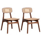 Modern Style Beech Wood Chairs Dining Room Kitchen Open Back Side Chair Set Wood 2 Piece Set Walnut Clearhalo ' kitchen&dining_furn' 'Dining Chairs' 'Dining Tables & Seating' 'dining_chair' 'furn' 'furn_dining_chair' 'Furniture' 'furniture_dining_chair' 'Kitchen & Dining Furniture' 'kitchen' 4096446