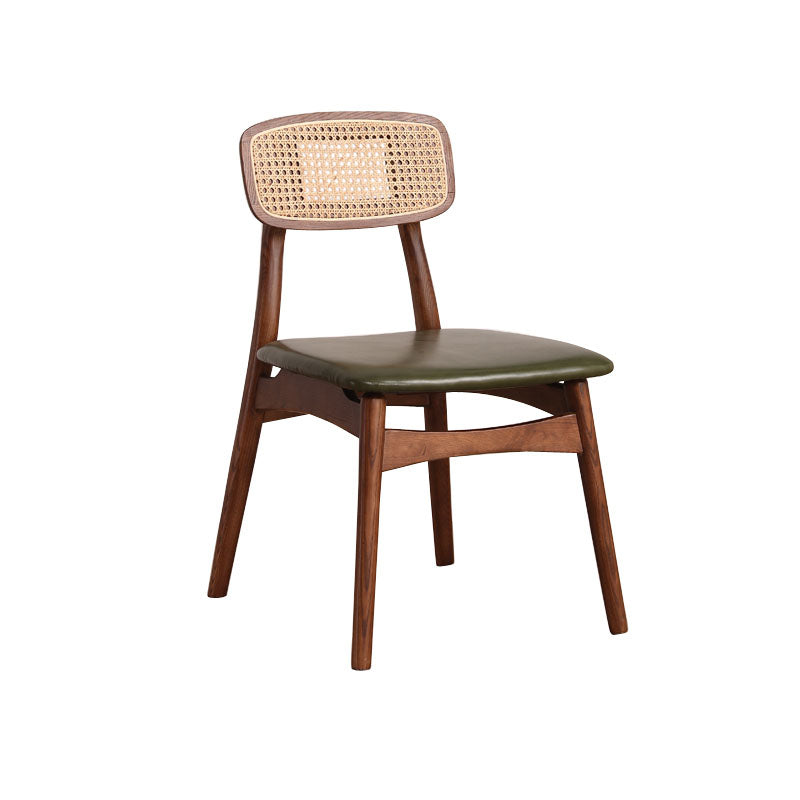 Modern Style Beech Wood Chairs Dining Room Kitchen Open Back Side Chair Set Green 1 Piece Walnut Clearhalo ' kitchen&dining_furn' 'Dining Chairs' 'Dining Tables & Seating' 'dining_chair' 'furn' 'furn_dining_chair' 'Furniture' 'furniture_dining_chair' 'Kitchen & Dining Furniture' 'kitchen' 4096451