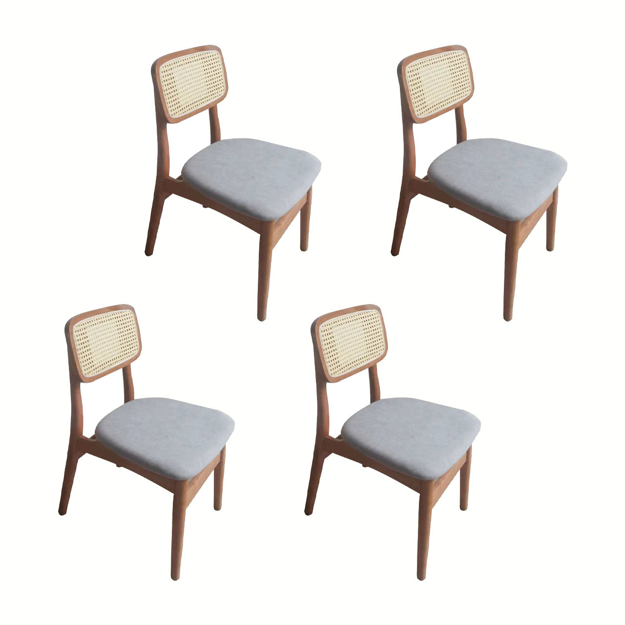 Modern Style Beech Wood Chairs Dining Room Kitchen Open Back Side Chair Set Grey 4 Piece Set Brown Clearhalo ' kitchen&dining_furn' 'Dining Chairs' 'Dining Tables & Seating' 'dining_chair' 'furn' 'furn_dining_chair' 'Furniture' 'furniture_dining_chair' 'Kitchen & Dining Furniture' 'kitchen' 4096456