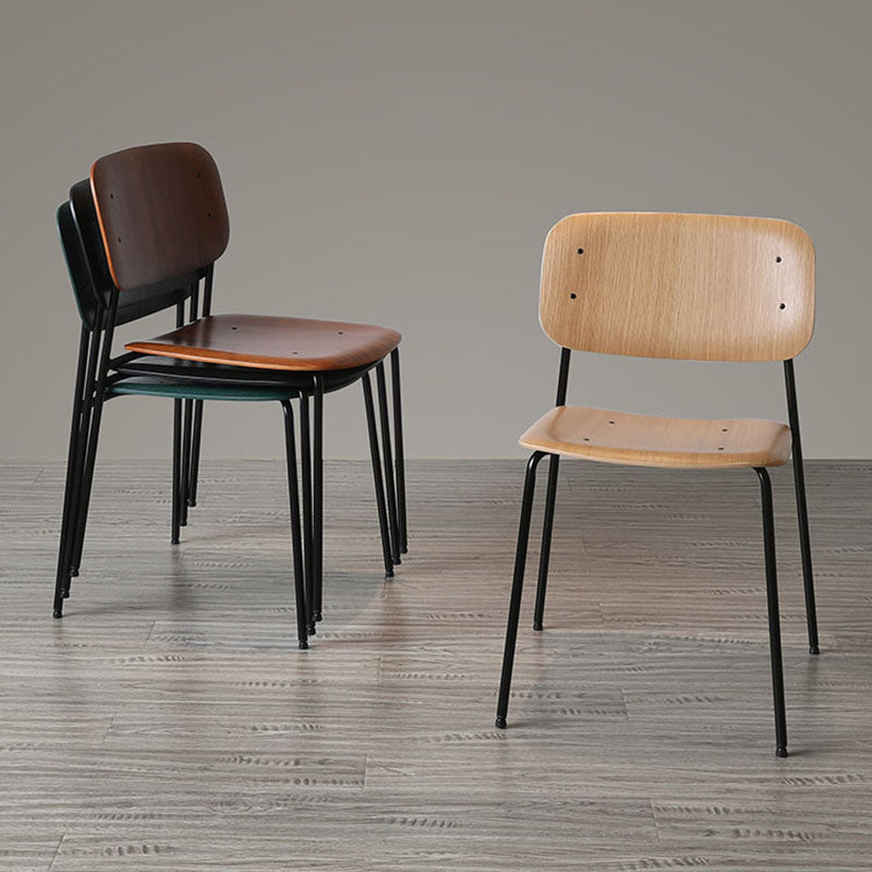 Industrial Metal Dining Room Chair Armless Open Back Dining Side Chair for Home Use Clearhalo ' kitchen&dining_furn' 'Dining Chairs' 'Dining Tables & Seating' 'dining_chair' 'furn' 'furn_dining_chair' 'Furniture' 'furniture_dining_chair' 'Kitchen & Dining Furniture' 'kitchen' 4096462