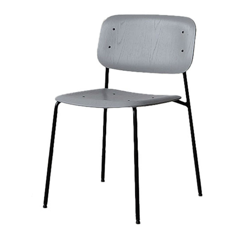 Industrial Metal Dining Room Chair Armless Open Back Dining Side Chair for Home Use Grey 1 Piece Clearhalo ' kitchen&dining_furn' 'Dining Chairs' 'Dining Tables & Seating' 'dining_chair' 'furn' 'furn_dining_chair' 'Furniture' 'furniture_dining_chair' 'Kitchen & Dining Furniture' 'kitchen' 4096465