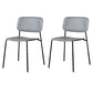 Industrial Metal Dining Room Chair Armless Open Back Dining Side Chair for Home Use Grey 2 Piece Set Clearhalo ' kitchen&dining_furn' 'Dining Chairs' 'Dining Tables & Seating' 'dining_chair' 'furn' 'furn_dining_chair' 'Furniture' 'furniture_dining_chair' 'Kitchen & Dining Furniture' 'kitchen' 4096466