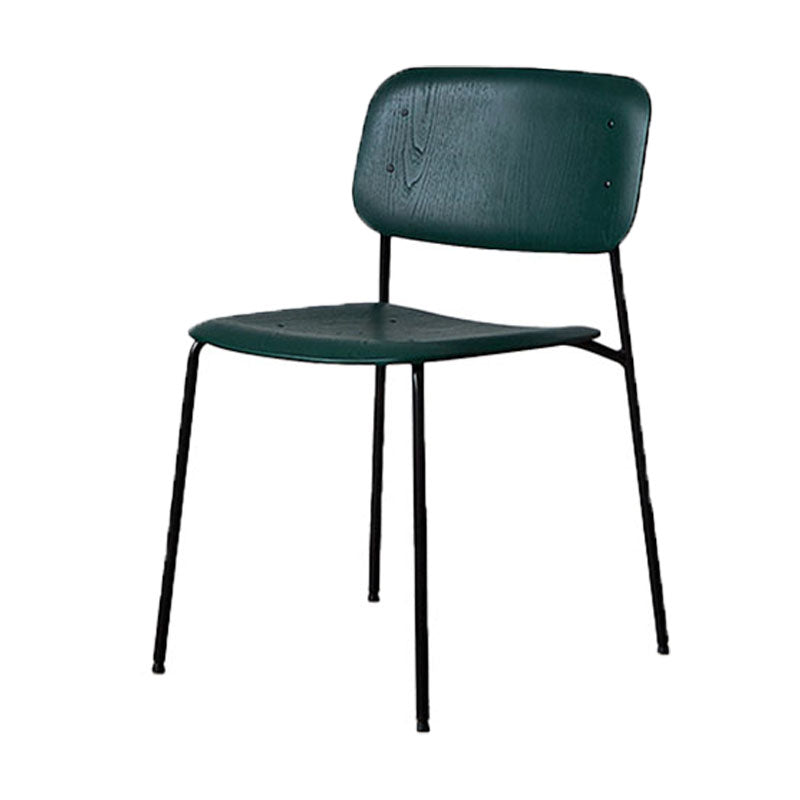 Industrial Metal Dining Room Chair Armless Open Back Dining Side Chair for Home Use Blackish Green 1 Piece Clearhalo ' kitchen&dining_furn' 'Dining Chairs' 'Dining Tables & Seating' 'dining_chair' 'furn' 'furn_dining_chair' 'Furniture' 'furniture_dining_chair' 'Kitchen & Dining Furniture' 'kitchen' 4096471