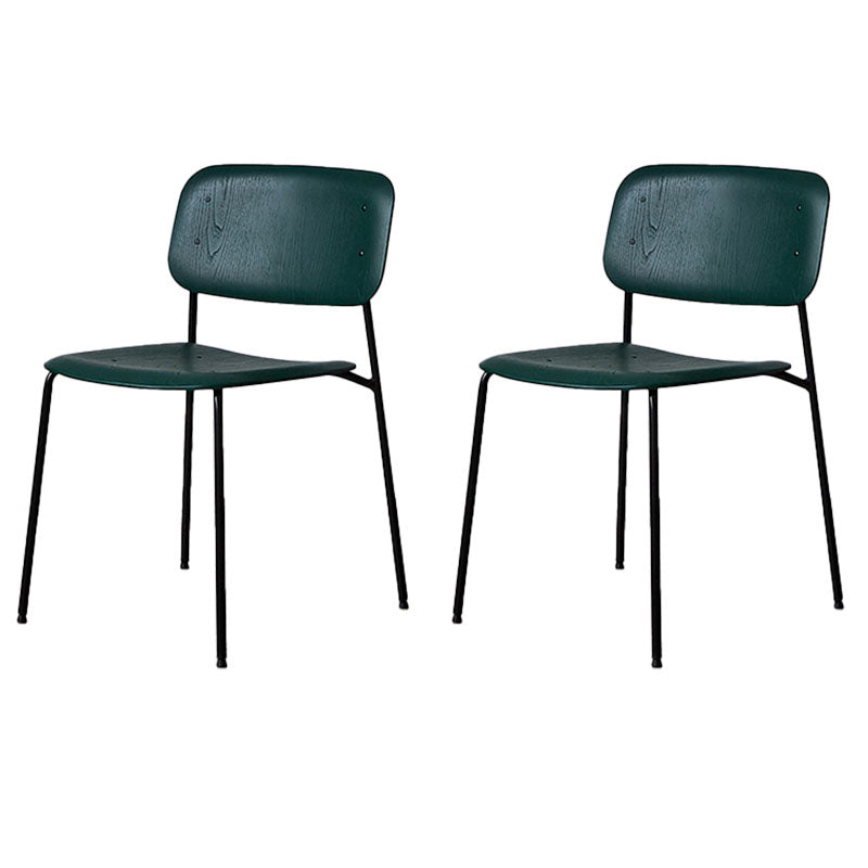 Industrial Metal Dining Room Chair Armless Open Back Dining Side Chair for Home Use Blackish Green 2 Piece Set Clearhalo ' kitchen&dining_furn' 'Dining Chairs' 'Dining Tables & Seating' 'dining_chair' 'furn' 'furn_dining_chair' 'Furniture' 'furniture_dining_chair' 'Kitchen & Dining Furniture' 'kitchen' 4096473