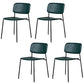 Industrial Metal Dining Room Chair Armless Open Back Dining Side Chair for Home Use Blackish Green 4 Piece Set Clearhalo ' kitchen&dining_furn' 'Dining Chairs' 'Dining Tables & Seating' 'dining_chair' 'furn' 'furn_dining_chair' 'Furniture' 'furniture_dining_chair' 'Kitchen & Dining Furniture' 'kitchen' 4096474