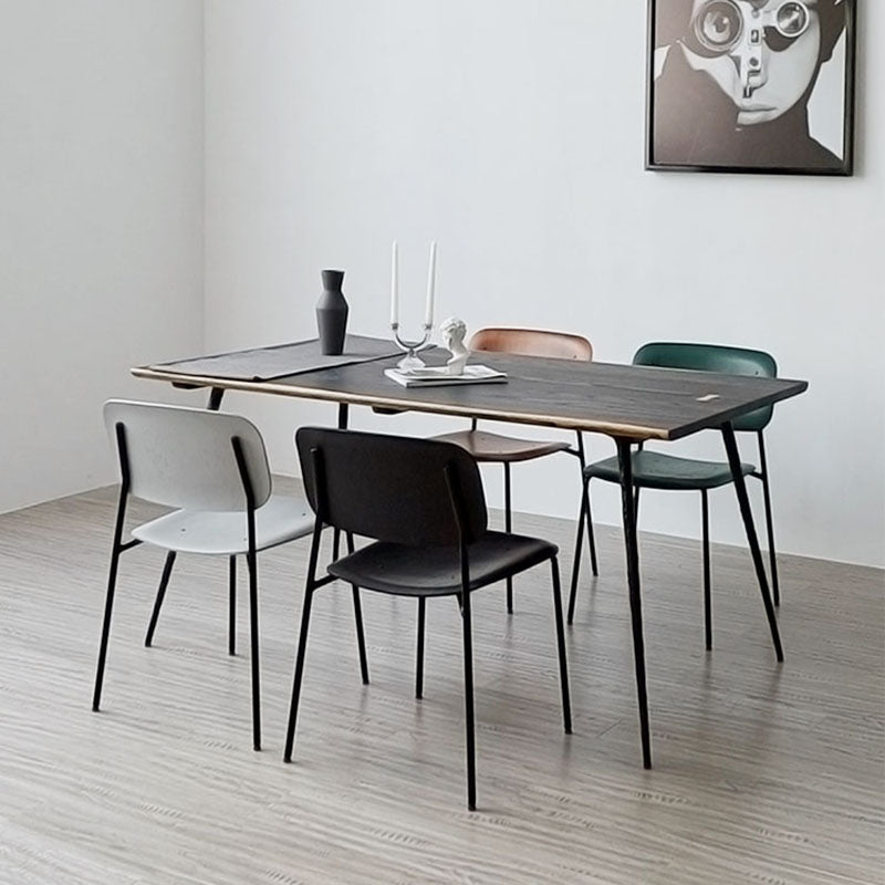 Industrial Metal Dining Room Chair Armless Open Back Dining Side Chair for Home Use Clearhalo ' kitchen&dining_furn' 'Dining Chairs' 'Dining Tables & Seating' 'dining_chair' 'furn' 'furn_dining_chair' 'Furniture' 'furniture_dining_chair' 'Kitchen & Dining Furniture' 'kitchen' 4096481