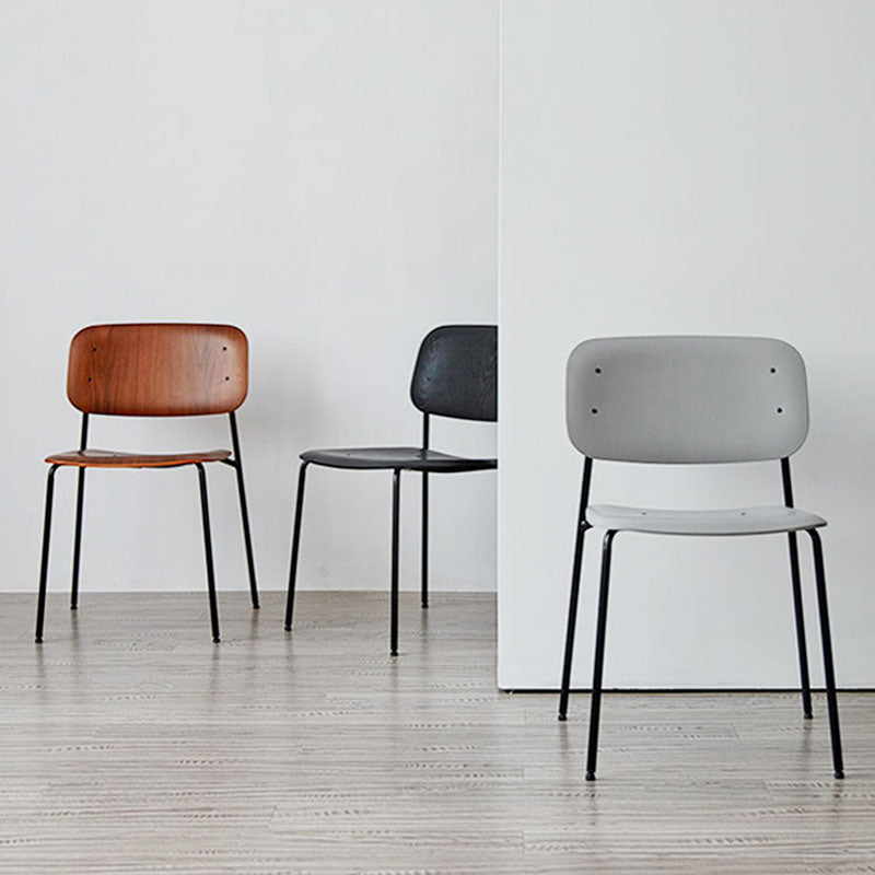 Industrial Metal Dining Room Chair Armless Open Back Dining Side Chair for Home Use Clearhalo ' kitchen&dining_furn' 'Dining Chairs' 'Dining Tables & Seating' 'dining_chair' 'furn' 'furn_dining_chair' 'Furniture' 'furniture_dining_chair' 'Kitchen & Dining Furniture' 'kitchen' 4096483