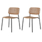 Industrial Metal Dining Room Chair Armless Open Back Dining Side Chair for Home Use Natural 2 Piece Set Clearhalo ' kitchen&dining_furn' 'Dining Chairs' 'Dining Tables & Seating' 'dining_chair' 'furn' 'furn_dining_chair' 'Furniture' 'furniture_dining_chair' 'Kitchen & Dining Furniture' 'kitchen' 4096484