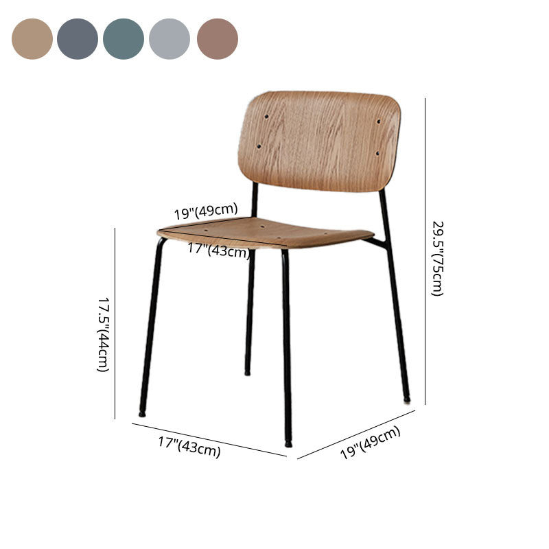 Industrial Metal Dining Room Chair Armless Open Back Dining Side Chair for Home Use Clearhalo ' kitchen&dining_furn' 'Dining Chairs' 'Dining Tables & Seating' 'dining_chair' 'furn' 'furn_dining_chair' 'Furniture' 'furniture_dining_chair' 'Kitchen & Dining Furniture' 'kitchen' 4096486