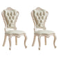 Victorian Style Dining Side Chair Dining Armless Side Chair for Home Use Off-White 2 Piece Set Clearhalo ' kitchen&dining_furn' 'Dining Chairs' 'Dining Tables & Seating' 'dining_chair' 'furn' 'furn_dining_chair' 'Furniture' 'furniture_dining_chair' 'Kitchen & Dining Furniture' 'kitchen' 4096495