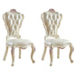 Victorian Style Dining Side Chair Dining Armless Side Chair for Home Use Rose Gold 2 Piece Set Clearhalo ' kitchen&dining_furn' 'Dining Chairs' 'Dining Tables & Seating' 'dining_chair' 'furn' 'furn_dining_chair' 'Furniture' 'furniture_dining_chair' 'Kitchen & Dining Furniture' 'kitchen' 4096511