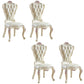 Victorian Style Dining Side Chair Dining Armless Side Chair for Home Use Rose Gold 4 Piece Set Clearhalo ' kitchen&dining_furn' 'Dining Chairs' 'Dining Tables & Seating' 'dining_chair' 'furn' 'furn_dining_chair' 'Furniture' 'furniture_dining_chair' 'Kitchen & Dining Furniture' 'kitchen' 4096512