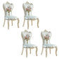 Victorian Style Dining Side Chairs Dining Armless Side Chair for Home Use White-Gold 4 Piece Set Clearhalo ' kitchen&dining_furn' 'Dining Chairs' 'Dining Tables & Seating' 'dining_chair' 'furn' 'furn_dining_chair' 'Furniture' 'furniture_dining_chair' 'Kitchen & Dining Furniture' 'kitchen' 4096540