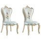 Victorian Style Dining Side Chairs Dining Armless Side Chair for Home Use White-Blue 2 Piece Set Clearhalo ' kitchen&dining_furn' 'Dining Chairs' 'Dining Tables & Seating' 'dining_chair' 'furn' 'furn_dining_chair' 'Furniture' 'furniture_dining_chair' 'Kitchen & Dining Furniture' 'kitchen' 4096542