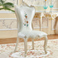 Victorian Style Dining Side Chairs Dining Armless Side Chair for Home Use Cream 1 Piece Clearhalo ' kitchen&dining_furn' 'Dining Chairs' 'Dining Tables & Seating' 'dining_chair' 'furn' 'furn_dining_chair' 'Furniture' 'furniture_dining_chair' 'Kitchen & Dining Furniture' 'kitchen' 4096547