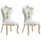 Victorian Style Dining Side Chairs Dining Armless Side Chair for Home Use Cream 2 Piece Set Clearhalo ' kitchen&dining_furn' 'Dining Chairs' 'Dining Tables & Seating' 'dining_chair' 'furn' 'furn_dining_chair' 'Furniture' 'furniture_dining_chair' 'Kitchen & Dining Furniture' 'kitchen' 4096548