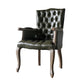 Glam Wood Dining Room Chair Linen Fabric Single Dining Arm Chair for Restaurant Army Green Clearhalo ' kitchen&dining_furn' 'Dining Chairs' 'Dining Tables & Seating' 'dining_chair' 'furn' 'furn_dining_chair' 'Furniture' 'furniture_dining_chair' 'Kitchen & Dining Furniture' 'kitchen' 4096558