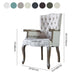 Glam Wood Dining Room Chair Linen Fabric Single Dining Arm Chair for Restaurant Clearhalo ' kitchen&dining_furn' 'Dining Chairs' 'Dining Tables & Seating' 'dining_chair' 'furn' 'furn_dining_chair' 'Furniture' 'furniture_dining_chair' 'Kitchen & Dining Furniture' 'kitchen' 4096568