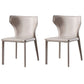 Modern Indoor-Outdoor Dining Room Chairs Wingback Parsons Armless Chair (Set of 2) Light Khaki Clearhalo ' kitchen&dining_furn' 'Dining Chairs' 'Dining Tables & Seating' 'dining_chair' 'furn' 'furn_dining_chair' 'Furniture' 'furniture_dining_chair' 'Kitchen & Dining Furniture' 'kitchen' 4096573