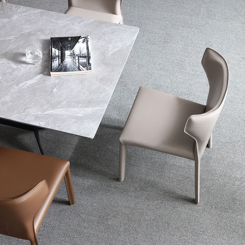 Modern Indoor-Outdoor Dining Room Chairs Wingback Parsons Armless Chair (Set of 2) Clearhalo ' kitchen&dining_furn' 'Dining Chairs' 'Dining Tables & Seating' 'dining_chair' 'furn' 'furn_dining_chair' 'Furniture' 'furniture_dining_chair' 'Kitchen & Dining Furniture' 'kitchen' 4096584