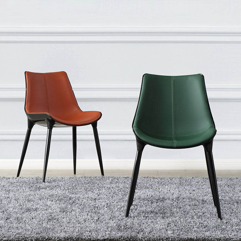 Contemporary Style Metal Dining Chair Dining Armless Side Chairs for Kitchen (Set of 2) Clearhalo ' kitchen&dining_furn' 'Dining Chairs' 'Dining Tables & Seating' 'dining_chair' 'furn' 'furn_dining_chair' 'Furniture' 'furniture_dining_chair' 'Kitchen & Dining Furniture' 'kitchen' 4096587