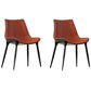 Contemporary Style Metal Dining Chair Dining Armless Side Chairs for Kitchen (Set of 2) Red Clearhalo ' kitchen&dining_furn' 'Dining Chairs' 'Dining Tables & Seating' 'dining_chair' 'furn' 'furn_dining_chair' 'Furniture' 'furniture_dining_chair' 'Kitchen & Dining Furniture' 'kitchen' 4096588
