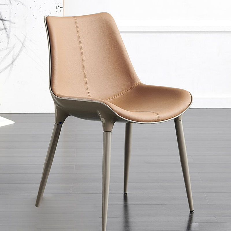 Contemporary Style Metal Dining Chair Dining Armless Side Chairs for Kitchen (Set of 2) Clearhalo ' kitchen&dining_furn' 'Dining Chairs' 'Dining Tables & Seating' 'dining_chair' 'furn' 'furn_dining_chair' 'Furniture' 'furniture_dining_chair' 'Kitchen & Dining Furniture' 'kitchen' 4096590