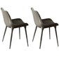 Contemporary Style Metal Dining Chair Dining Armless Side Chairs for Kitchen (Set of 2) Light Gray Clearhalo ' kitchen&dining_furn' 'Dining Chairs' 'Dining Tables & Seating' 'dining_chair' 'furn' 'furn_dining_chair' 'Furniture' 'furniture_dining_chair' 'Kitchen & Dining Furniture' 'kitchen' 4096593