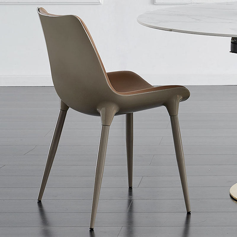 Contemporary Style Metal Dining Chair Dining Armless Side Chairs for Kitchen (Set of 2) Clearhalo ' kitchen&dining_furn' 'Dining Chairs' 'Dining Tables & Seating' 'dining_chair' 'furn' 'furn_dining_chair' 'Furniture' 'furniture_dining_chair' 'Kitchen & Dining Furniture' 'kitchen' 4096600