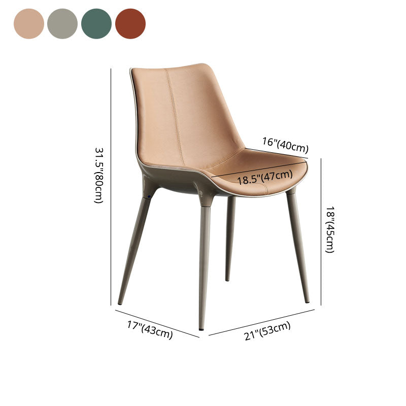 Contemporary Style Metal Dining Chair Dining Armless Side Chairs for Kitchen (Set of 2) Clearhalo ' kitchen&dining_furn' 'Dining Chairs' 'Dining Tables & Seating' 'dining_chair' 'furn' 'furn_dining_chair' 'Furniture' 'furniture_dining_chair' 'Kitchen & Dining Furniture' 'kitchen' 4096602