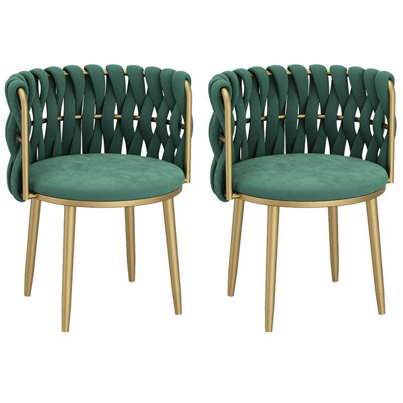 Nordic Metal Dining Room Chairs Velvet Armless Dining Chairs for Restaurant Army Green 2 Piece Set Clearhalo ' kitchen&dining_furn' 'Dining Chairs' 'Dining Tables & Seating' 'dining_chair' 'furn' 'furn_dining_chair' 'Furniture' 'furniture_dining_chair' 'Kitchen & Dining Furniture' 'kitchen' 4096605
