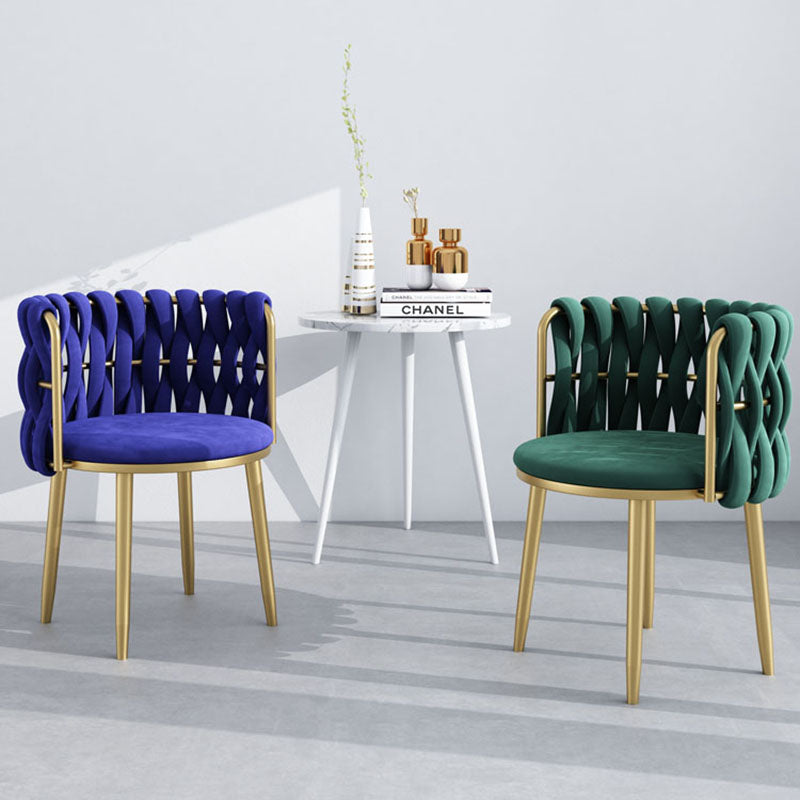 Nordic Metal Dining Room Chairs Velvet Armless Dining Chairs for Restaurant Clearhalo ' kitchen&dining_furn' 'Dining Chairs' 'Dining Tables & Seating' 'dining_chair' 'furn' 'furn_dining_chair' 'Furniture' 'furniture_dining_chair' 'Kitchen & Dining Furniture' 'kitchen' 4096608