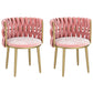 Nordic Metal Dining Room Chairs Velvet Armless Dining Chairs for Restaurant Pink 2 Piece Set Clearhalo ' kitchen&dining_furn' 'Dining Chairs' 'Dining Tables & Seating' 'dining_chair' 'furn' 'furn_dining_chair' 'Furniture' 'furniture_dining_chair' 'Kitchen & Dining Furniture' 'kitchen' 4096611