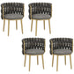 Nordic Metal Dining Room Chairs Velvet Armless Dining Chairs for Restaurant Dark Gray 4 Piece Set Clearhalo ' kitchen&dining_furn' 'Dining Chairs' 'Dining Tables & Seating' 'dining_chair' 'furn' 'furn_dining_chair' 'Furniture' 'furniture_dining_chair' 'Kitchen & Dining Furniture' 'kitchen' 4096618