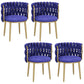 Nordic Metal Dining Room Chairs Velvet Armless Dining Chairs for Restaurant Blue 4 Piece Set Clearhalo ' kitchen&dining_furn' 'Dining Chairs' 'Dining Tables & Seating' 'dining_chair' 'furn' 'furn_dining_chair' 'Furniture' 'furniture_dining_chair' 'Kitchen & Dining Furniture' 'kitchen' 4096624