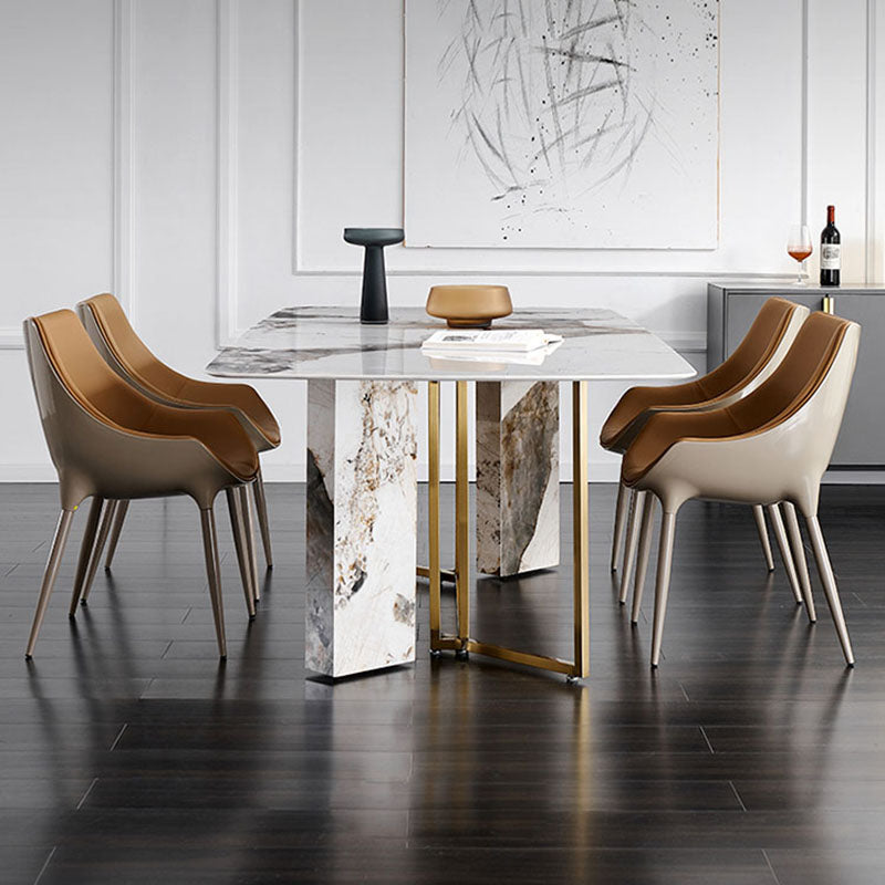 Contemporary Style Metal Dining Chair Dining Arm Side Chairs for Kitchen (Set of 2) Clearhalo ' kitchen&dining_furn' 'Dining Chairs' 'Dining Tables & Seating' 'dining_chair' 'furn' 'furn_dining_chair' 'Furniture' 'furniture_dining_chair' 'Kitchen & Dining Furniture' 'kitchen' 4096632