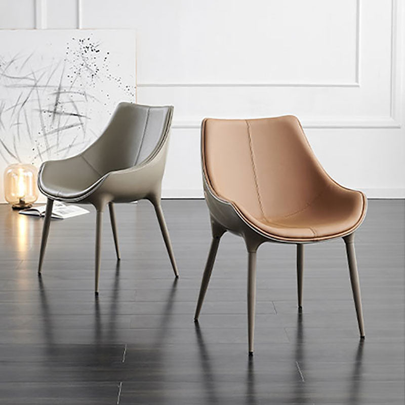 Contemporary Style Metal Dining Chair Dining Arm Side Chairs for Kitchen (Set of 2) Clearhalo ' kitchen&dining_furn' 'Dining Chairs' 'Dining Tables & Seating' 'dining_chair' 'furn' 'furn_dining_chair' 'Furniture' 'furniture_dining_chair' 'Kitchen & Dining Furniture' 'kitchen' 4096634