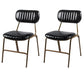 Industrial Metal Dining Room Chairs Open Back Dining Side Armless Dining Chairs (Set of 2) Black Clearhalo ' kitchen&dining_furn' 'Dining Chairs' 'Dining Tables & Seating' 'dining_chair' 'furn' 'furn_dining_chair' 'Furniture' 'furniture_dining_chair' 'Kitchen & Dining Furniture' 'kitchen' 4096645