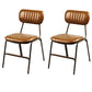 Industrial Metal Dining Room Chairs Open Back Dining Side Armless Dining Chairs (Set of 2) Brown Clearhalo ' kitchen&dining_furn' 'Dining Chairs' 'Dining Tables & Seating' 'dining_chair' 'furn' 'furn_dining_chair' 'Furniture' 'furniture_dining_chair' 'Kitchen & Dining Furniture' 'kitchen' 4096653