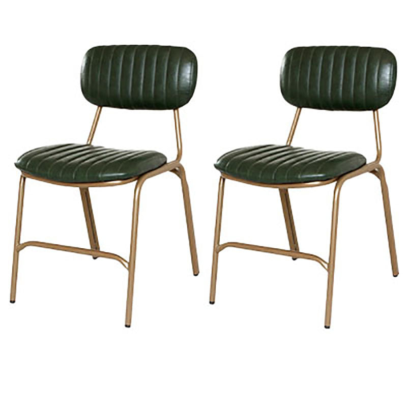 Industrial Metal Dining Room Chairs Open Back Dining Side Armless Dining Chairs (Set of 2) Blackish Green Clearhalo ' kitchen&dining_furn' 'Dining Chairs' 'Dining Tables & Seating' 'dining_chair' 'furn' 'furn_dining_chair' 'Furniture' 'furniture_dining_chair' 'Kitchen & Dining Furniture' 'kitchen' 4096654