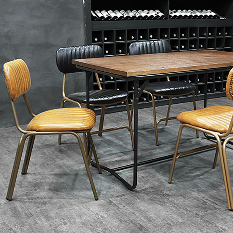 Industrial Metal Dining Room Chairs Open Back Dining Side Armless Dining Chairs (Set of 2) Clearhalo ' kitchen&dining_furn' 'Dining Chairs' 'Dining Tables & Seating' 'dining_chair' 'furn' 'furn_dining_chair' 'Furniture' 'furniture_dining_chair' 'Kitchen & Dining Furniture' 'kitchen' 4096665