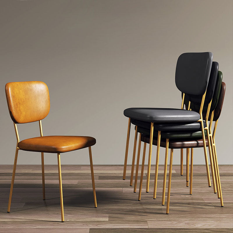 Nordic Metal Dining Room Chairs Open Back Dining Side Armless Chair for Restaurant (Set of 2) Clearhalo ' kitchen&dining_furn' 'Dining Chairs' 'Dining Tables & Seating' 'dining_chair' 'furn' 'furn_dining_chair' 'Furniture' 'furniture_dining_chair' 'Kitchen & Dining Furniture' 'kitchen' 4096668