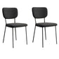 Nordic Metal Dining Room Chairs Open Back Dining Side Armless Chair for Restaurant (Set of 2) Matte Black Clearhalo ' kitchen&dining_furn' 'Dining Chairs' 'Dining Tables & Seating' 'dining_chair' 'furn' 'furn_dining_chair' 'Furniture' 'furniture_dining_chair' 'Kitchen & Dining Furniture' 'kitchen' 4096670
