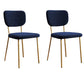 Nordic Metal Dining Room Chairs Open Back Dining Side Armless Chair for Restaurant (Set of 2) Blue Clearhalo ' kitchen&dining_furn' 'Dining Chairs' 'Dining Tables & Seating' 'dining_chair' 'furn' 'furn_dining_chair' 'Furniture' 'furniture_dining_chair' 'Kitchen & Dining Furniture' 'kitchen' 4096673